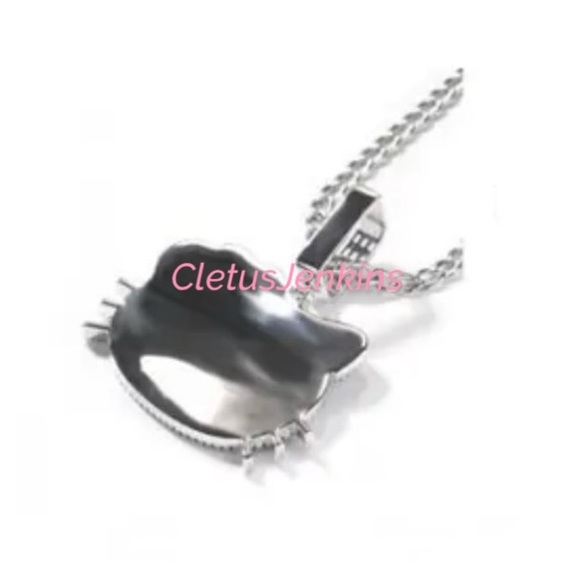 BIG Hello Kitty Swarovski Crystals charm with 24 inch chain. NWT - Picture 5 of 6